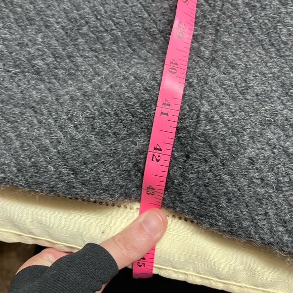 Banana Republic XL dark charcoal 32% wool long coat - Picture 4 of 16